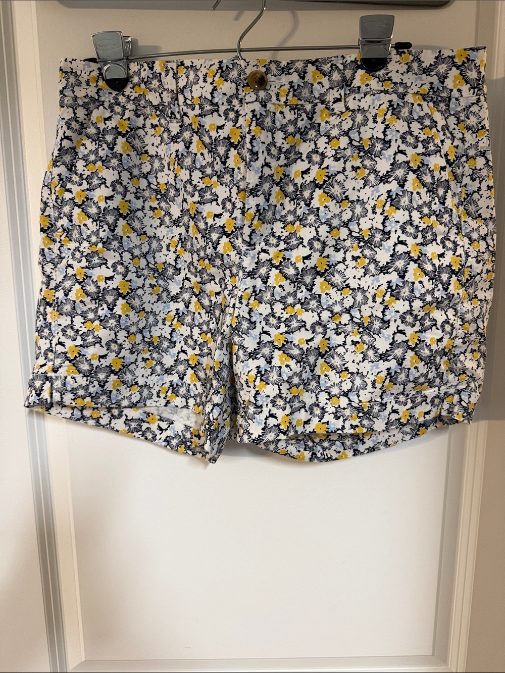 Old Navy Floral Shorts in White, Yellow and Navy